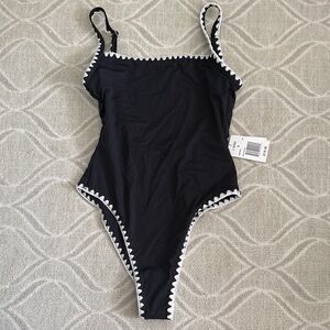 L*Space Black and White One Piece Swimsuit